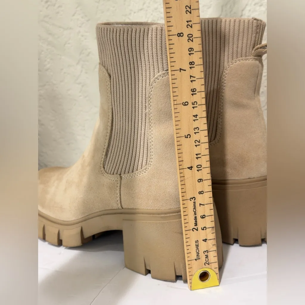 Steve Madden Hayle Women's Brown Platform Slip On Chelsea Ankle Boots Size 7 - Image 10