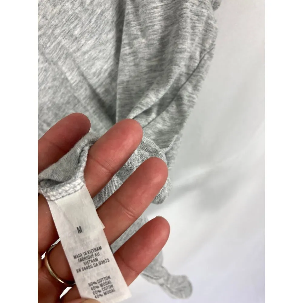 Aerie heather Grey Short Sleeve Tie Back Tshirt Size Medium - Image 3