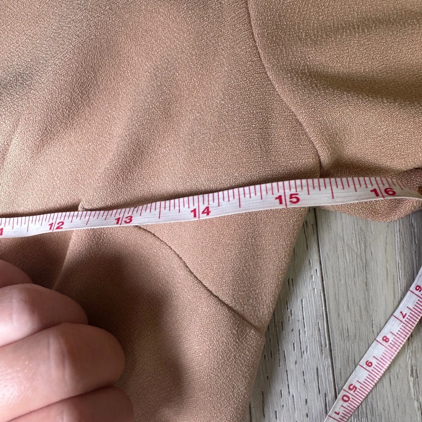 The Fifth Label beige Jeanne mini dress bell long sleeve button down size small - Image 8