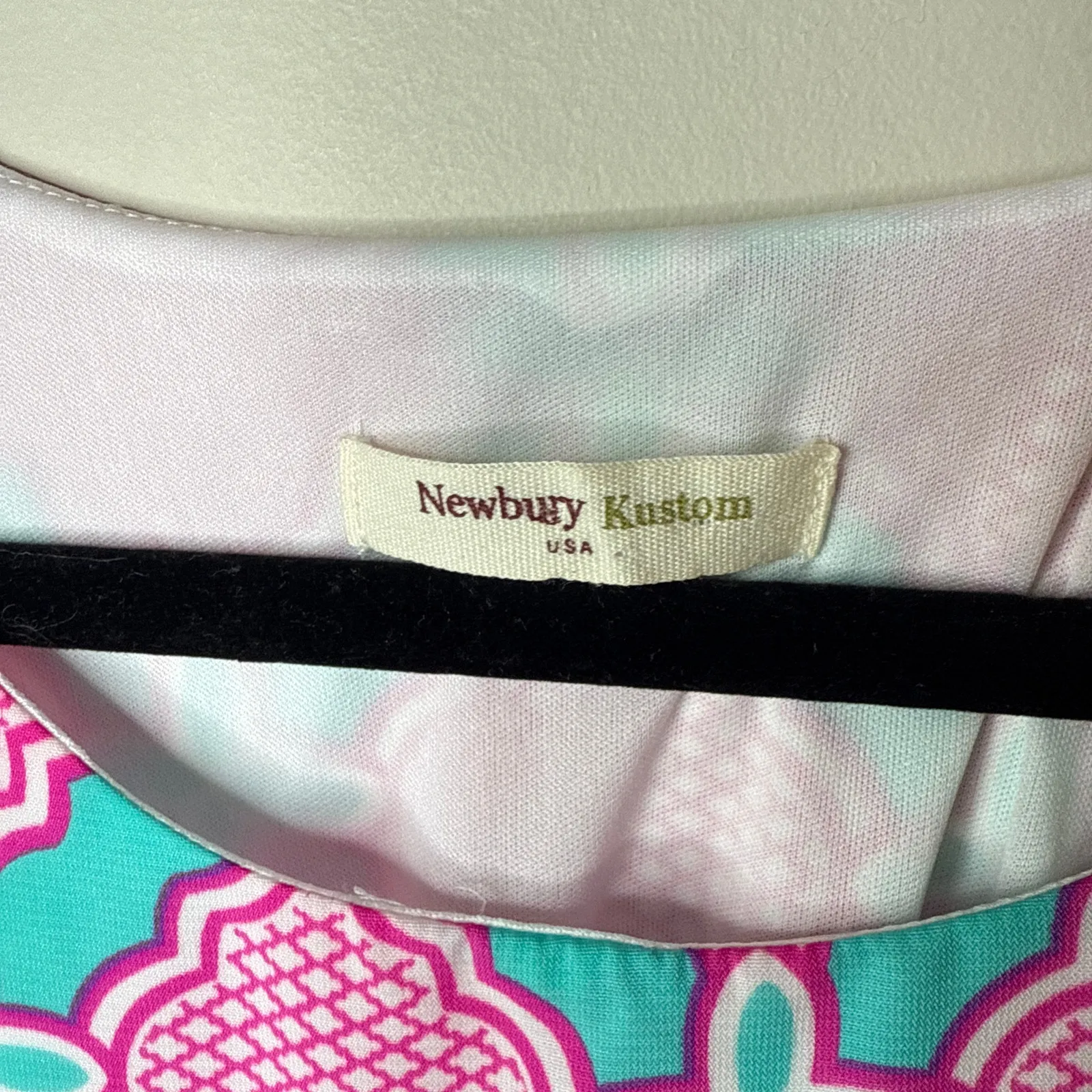 Newbury Custom Size‎ Small Bright Tank Dress Lilly Pulitzer Like Pink Aqua Beach - Image 3