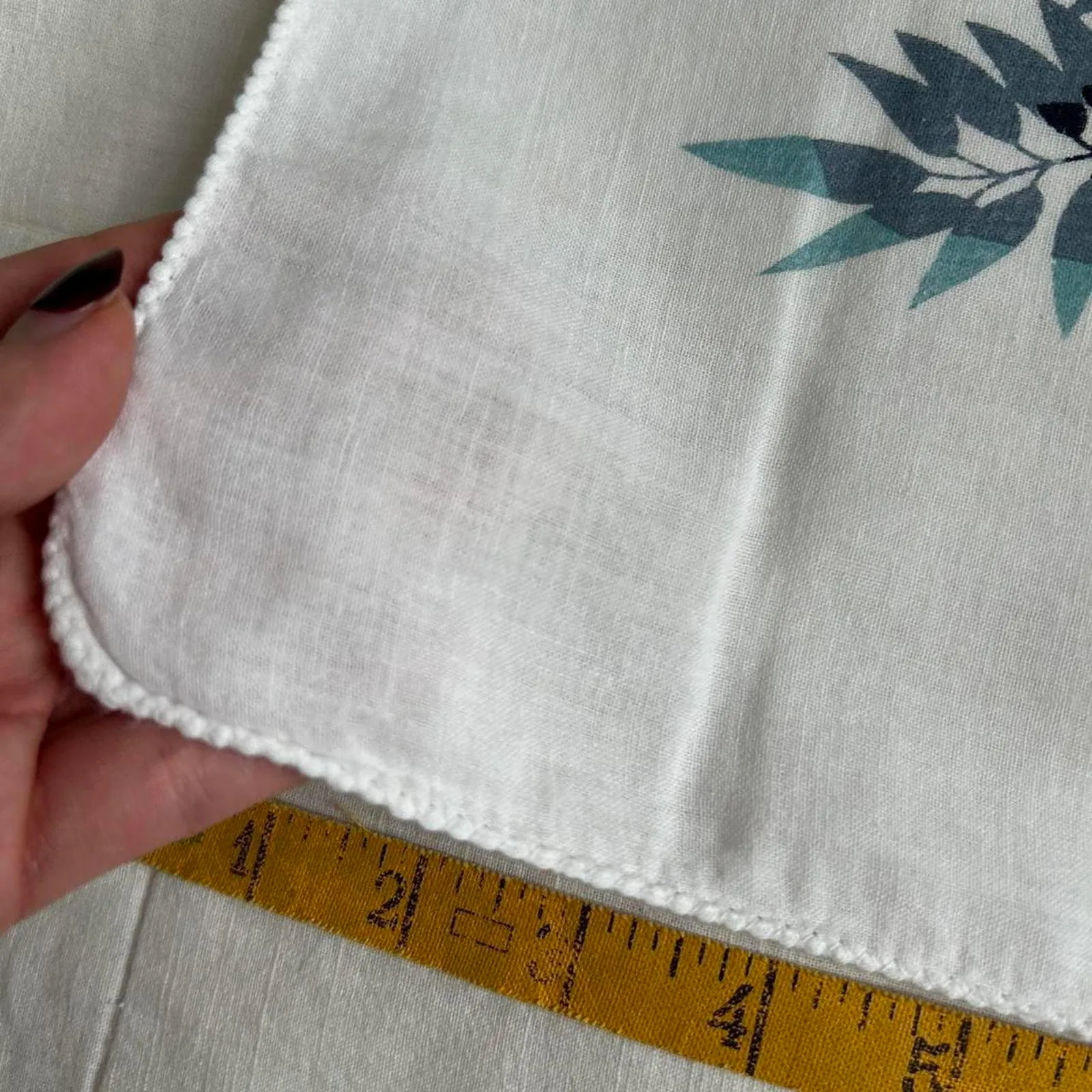 White blue flower bandana 0842 - Image 2