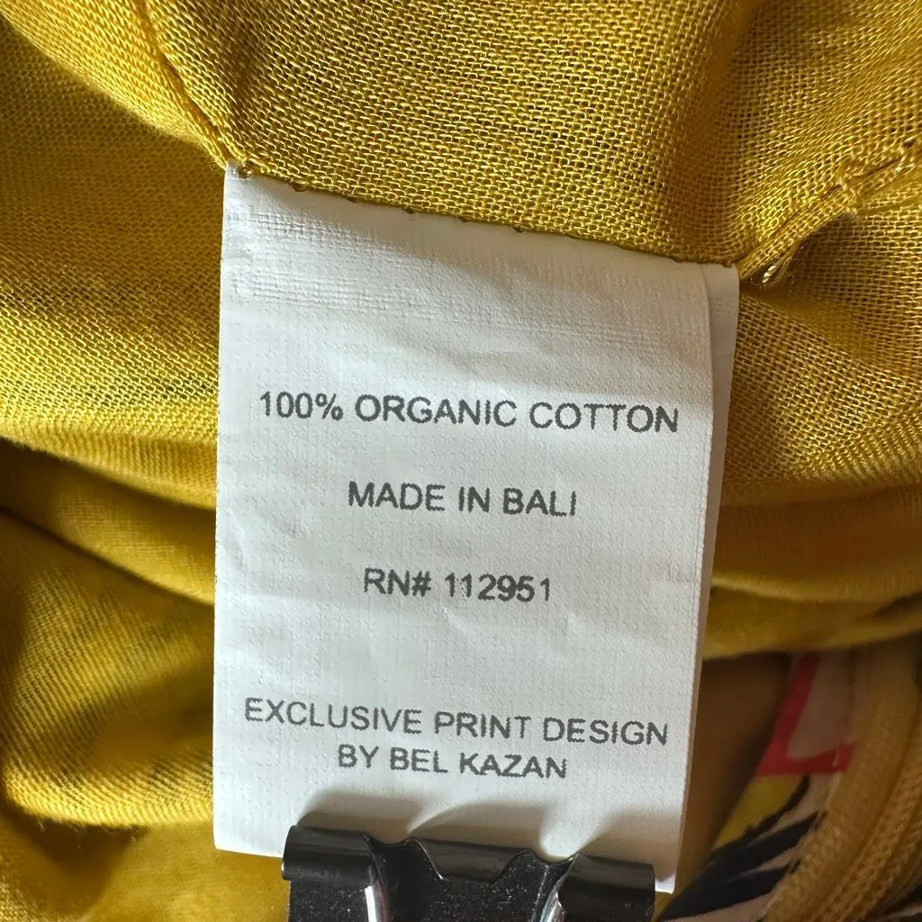 Bel Kazan Evie Jumpsuit Colorful Maxi Jumpsuit With Leaf Print Size Medium Yellow - Image 7