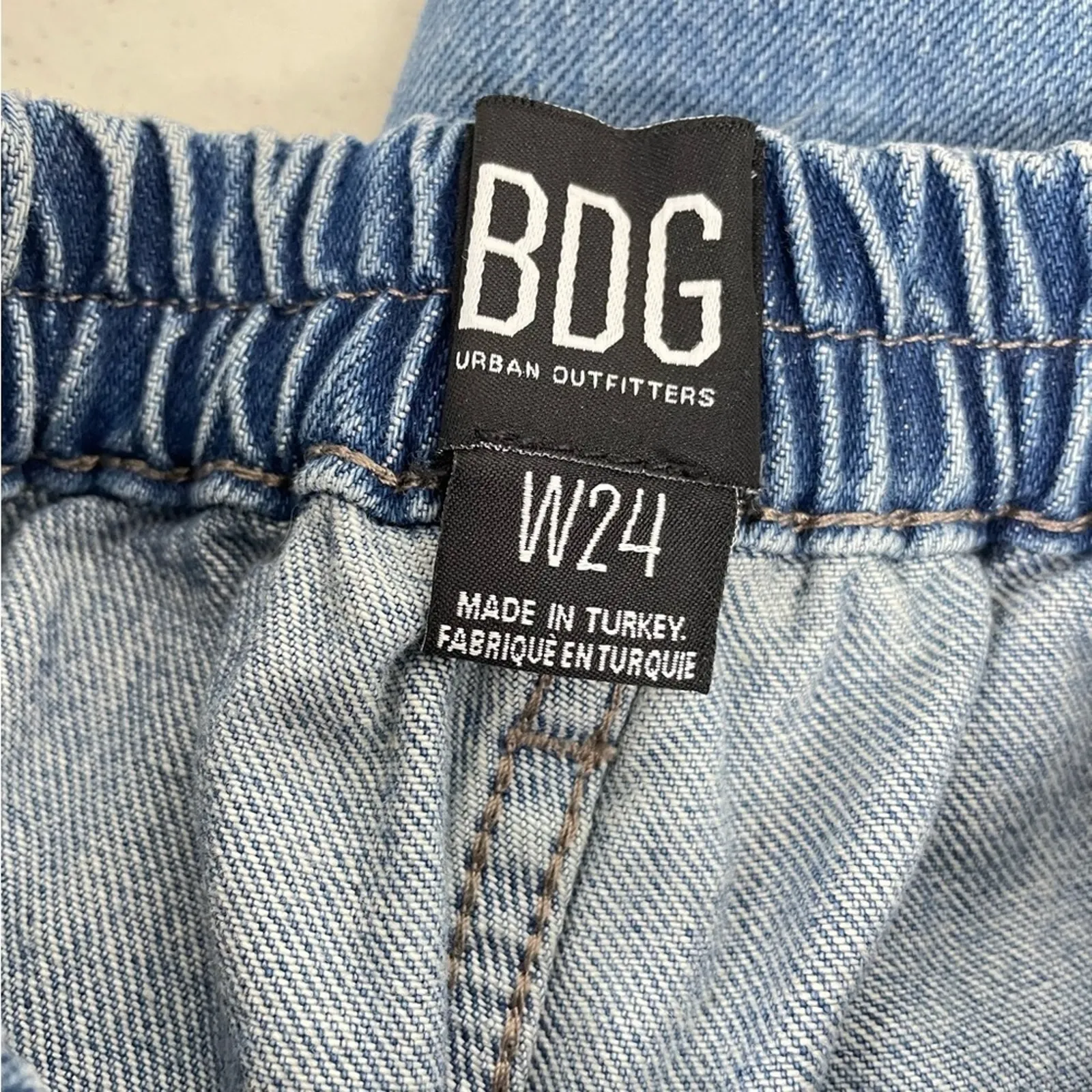 BDG Urban Outfitters 80s Style Jogger Mom Jeans Womens 24 High Rise Blue Denim - Image 10