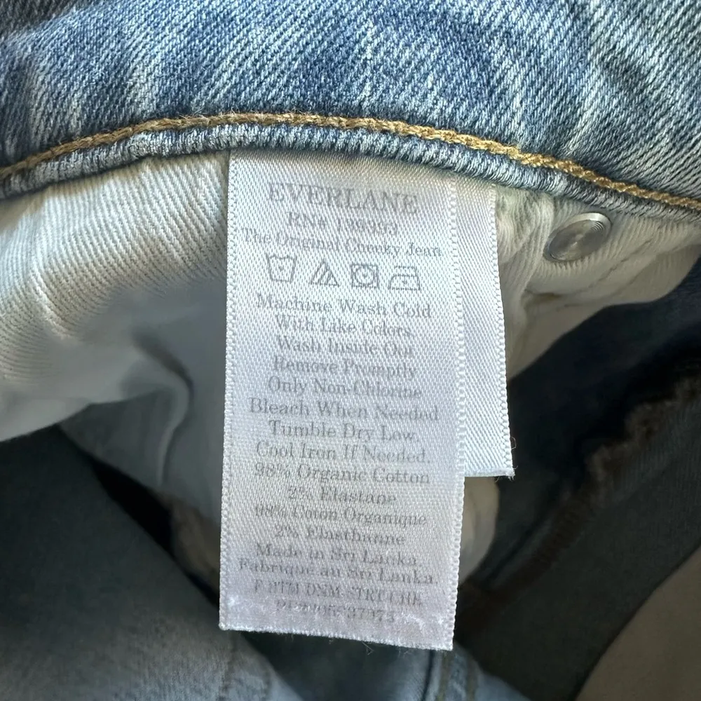 Everlane The Original Cheeky Cotton High Rise Skinny Light Wash Jeans Size 27 - Image 9