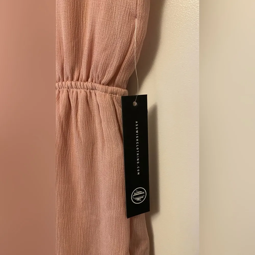 NWT AS U WISH Pink Blush Peephole Tie Romper Women’s Sz XL - Image 5
