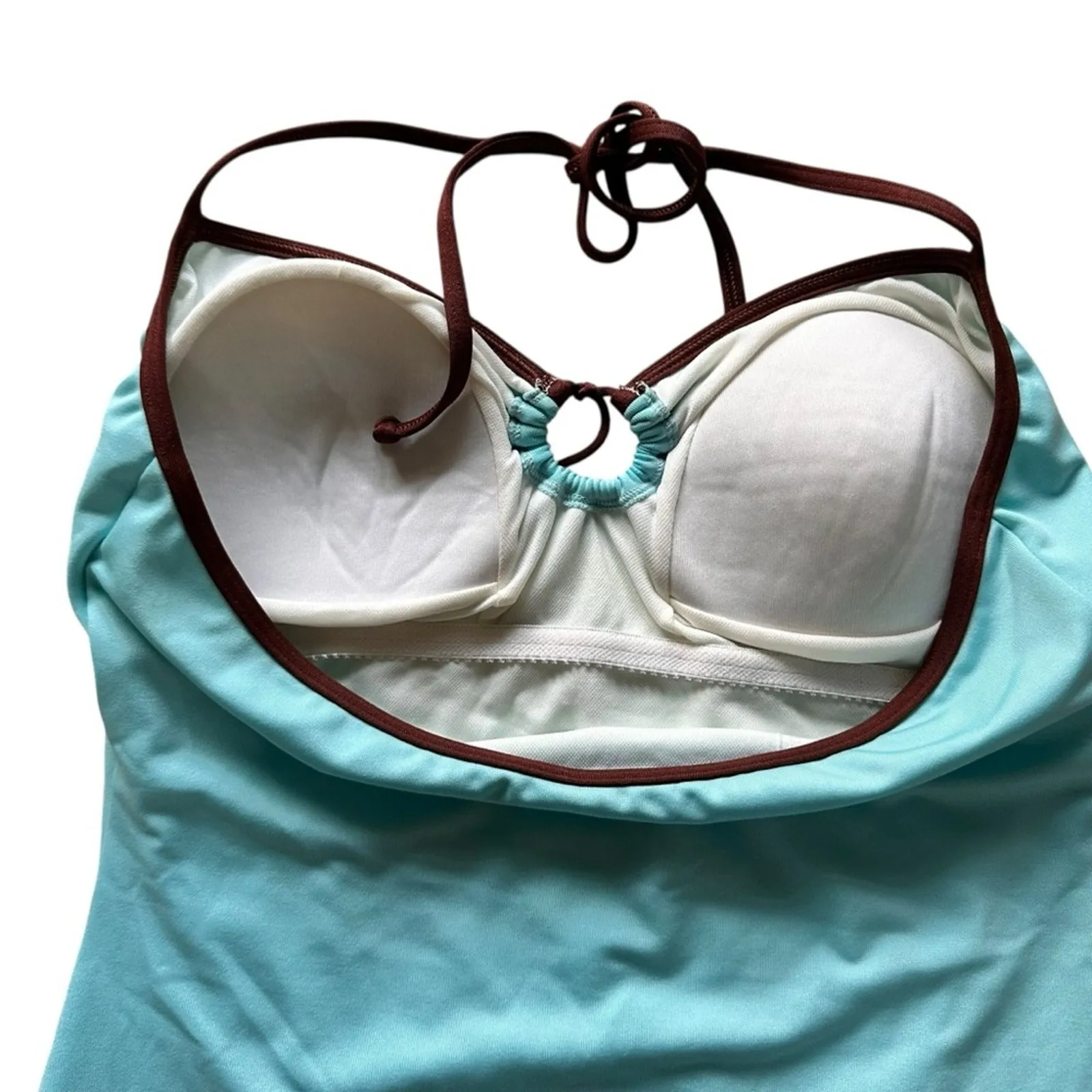 Vintage Y2K Sears Baby Blue Halter One - Image 5