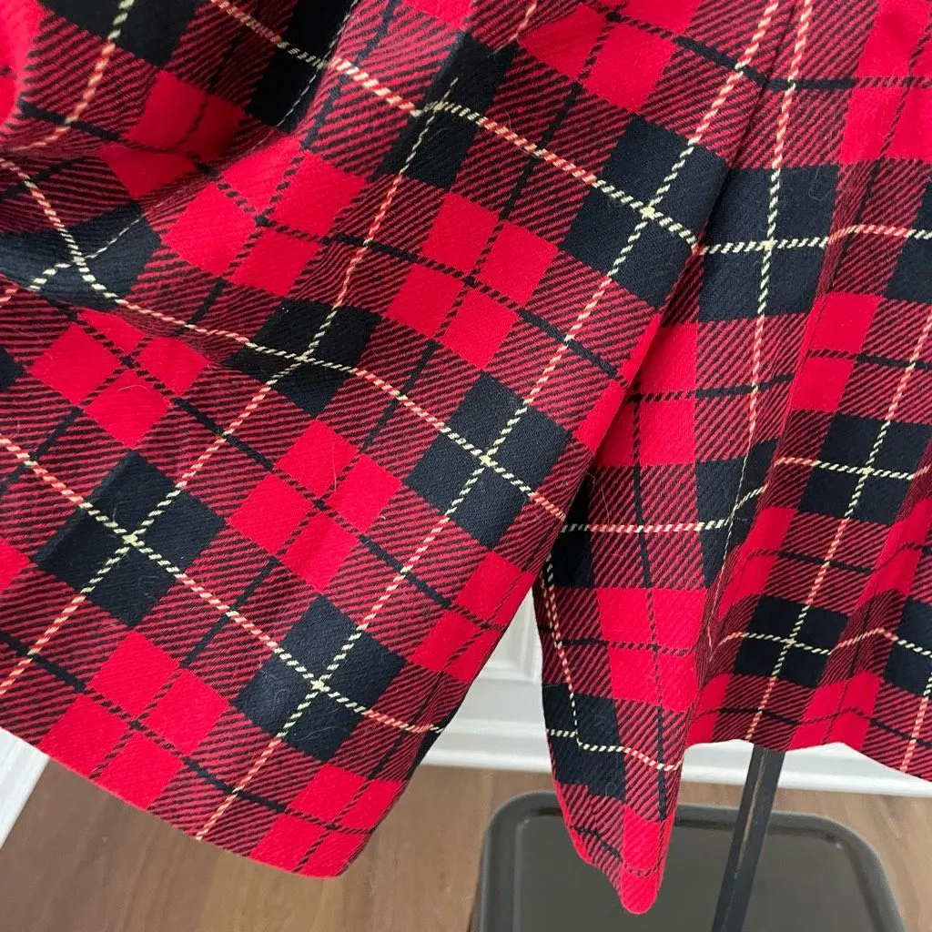 Vintage Pendleton Authentic Wallace Plaid Walking Shorts Front Pleat Bermuda 8 S Red - Image 5