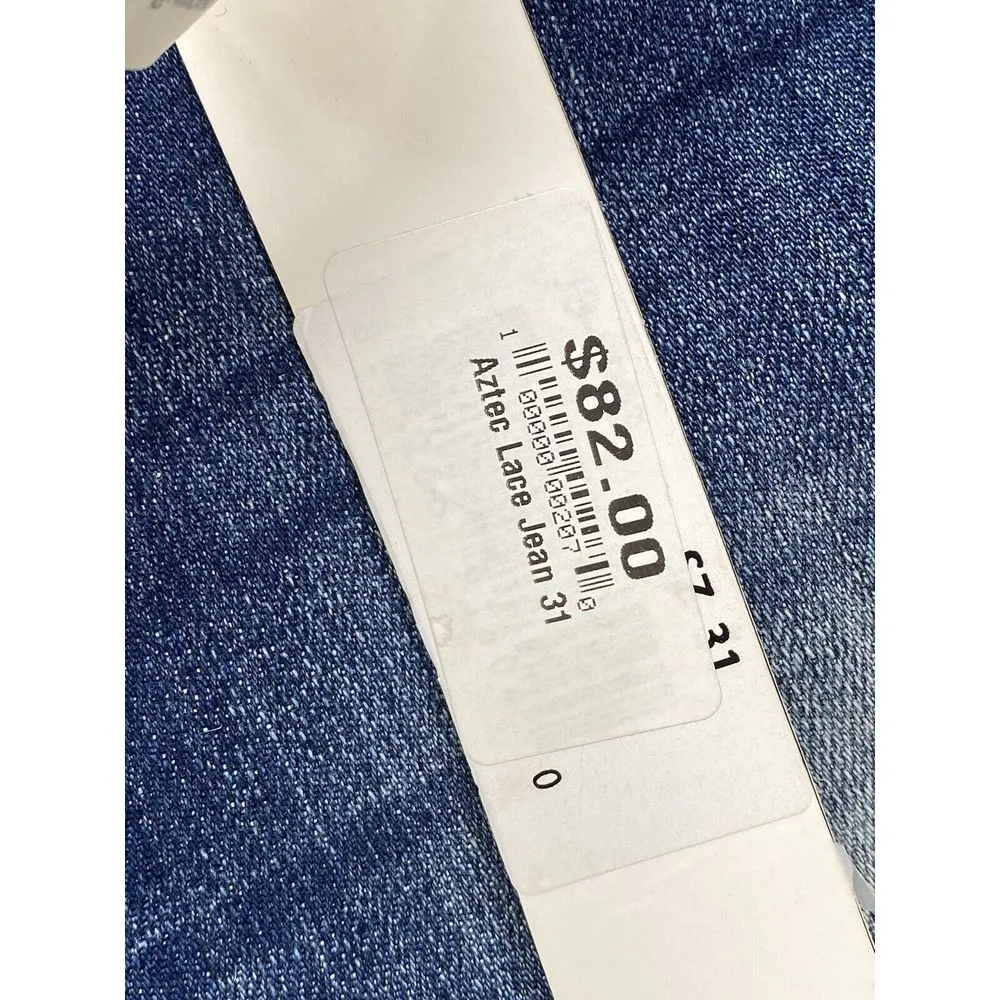 New Grace in LA jeans Womens sz 31 embellished pockets aztec lace denim bootcut - Image 8