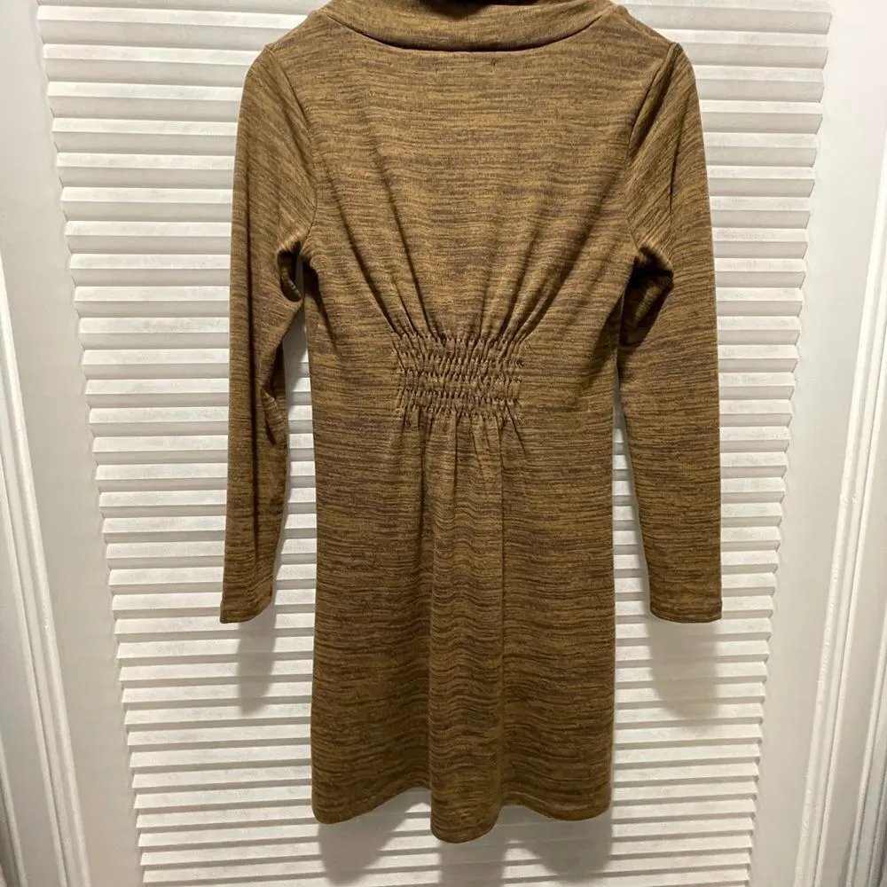 NWOT Women’s sweater dress W/cowl neck Size‎ Small Brown - Image 3