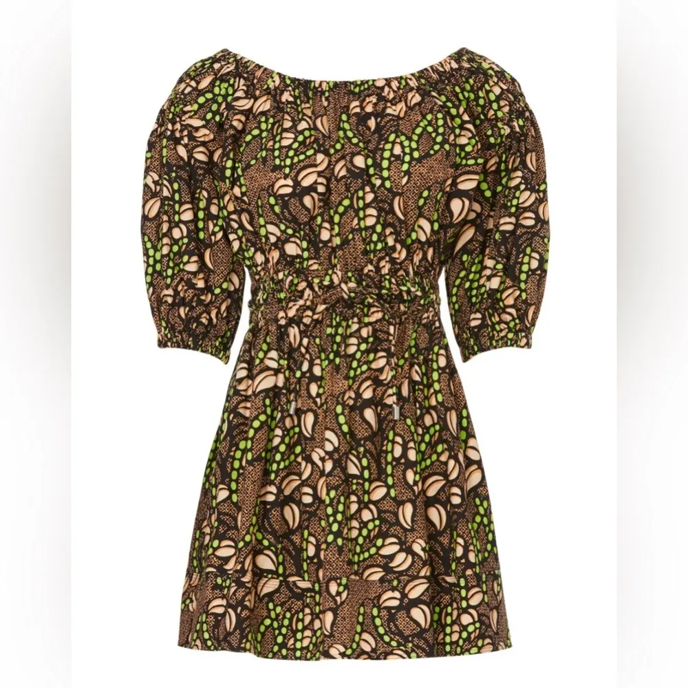 A.L.C. Maya Printed Mini Puffed-Sleeve Dress Womens‎ Size 10 - Image 2