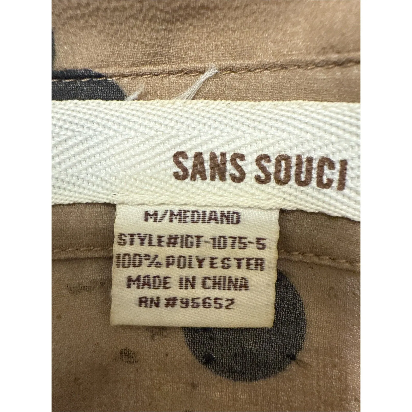 Tan And Black Polka Dot Blouse - Image 5