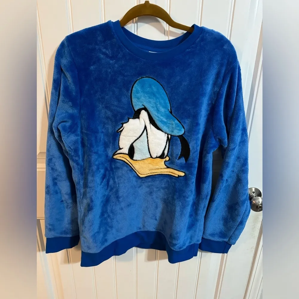 Disney Parks Rare Donald Duck Soft Pullover Crew Neck - Image 2