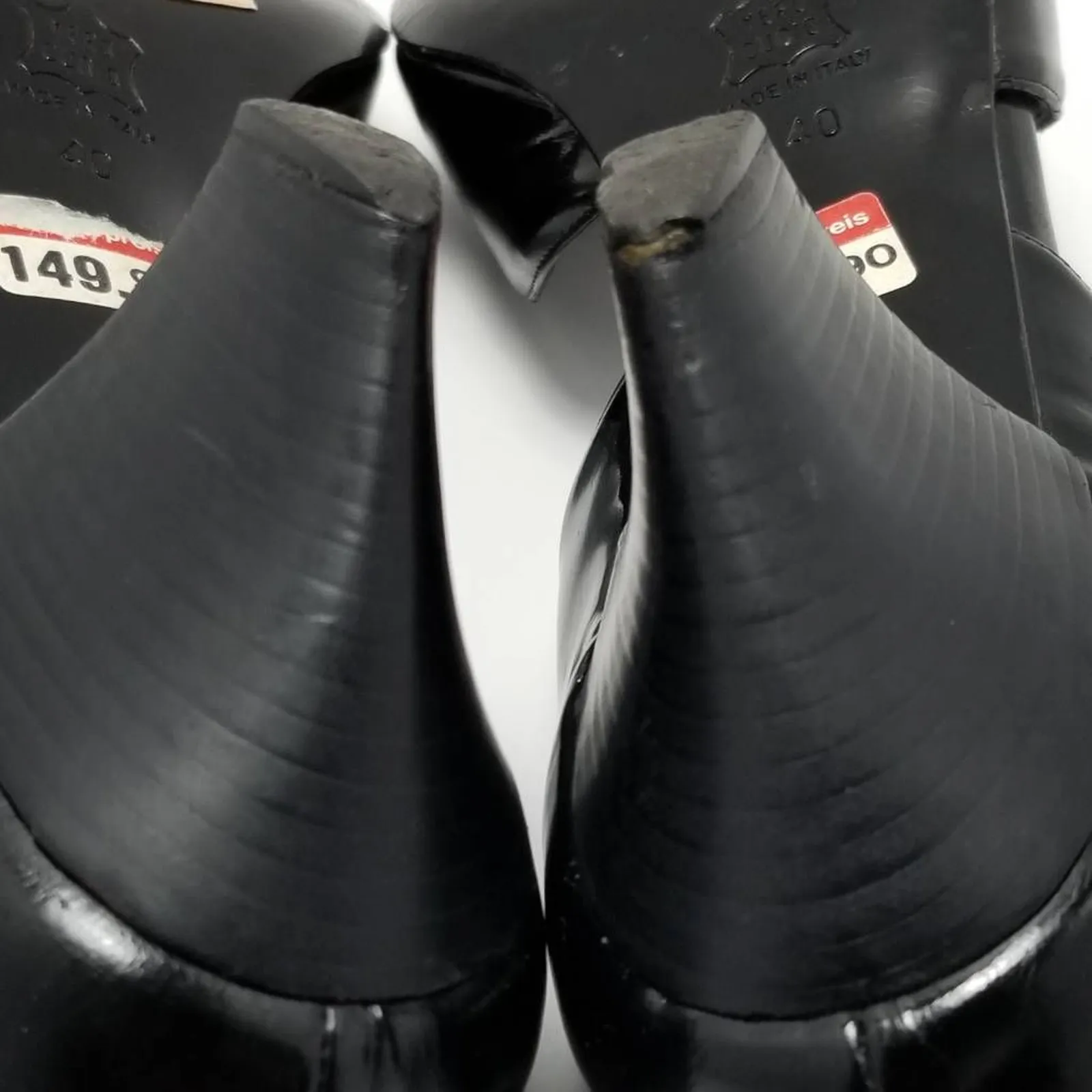 Roberto Maria Ristori Womens Dorsay Heel Shoes Black Slip On Italy EUR 40 US 9.5 - Image 12