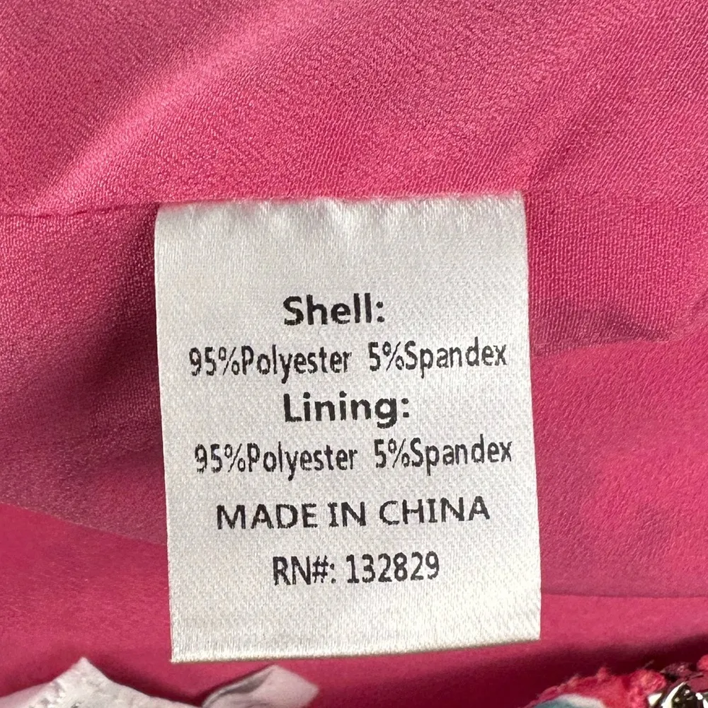 More To Come Melinda Pink Floral Drape Bustier Top Women’s Sz M Size M - Image 8