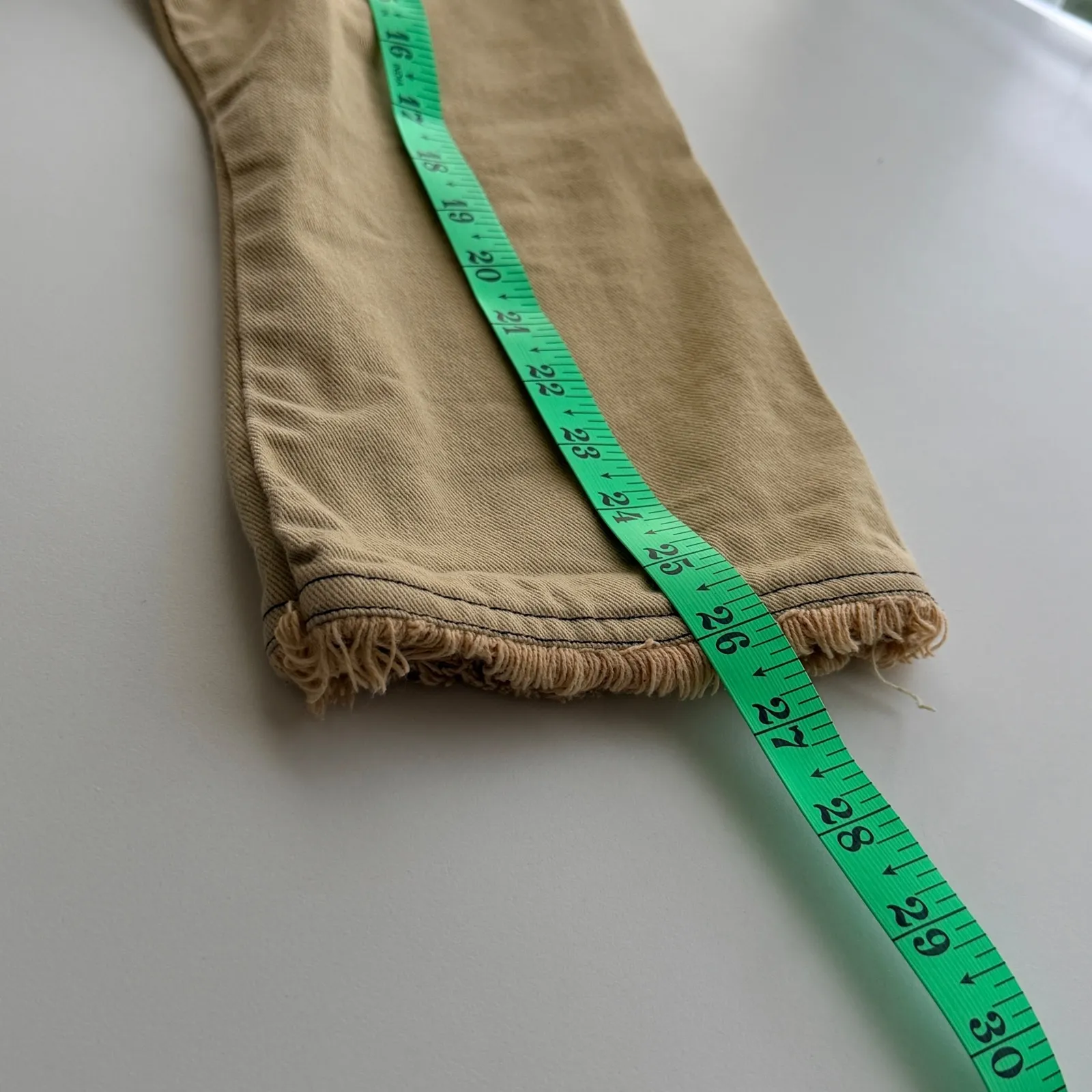 New Direction Jacket Petite Lg Embroidered Denim Khaki Paisley Fringe Collar Tan Size undefined - Image 11