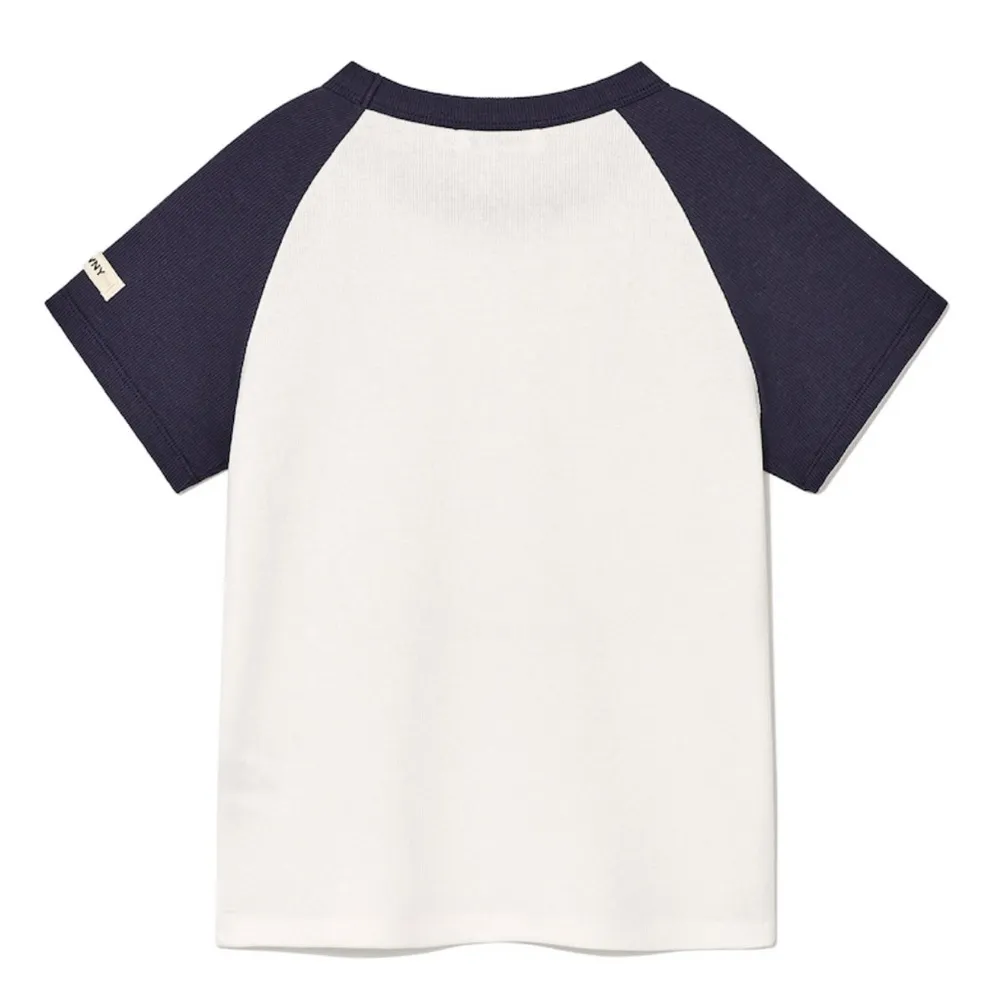 Glowny 90S RAGLAN BABY TEE (NAVY) Blue - Image 5