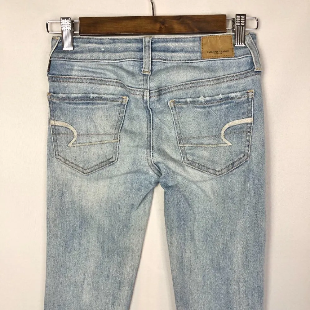 American Eagle AEO Light Wash Skinny Jegging Jeans 00 - Image 6