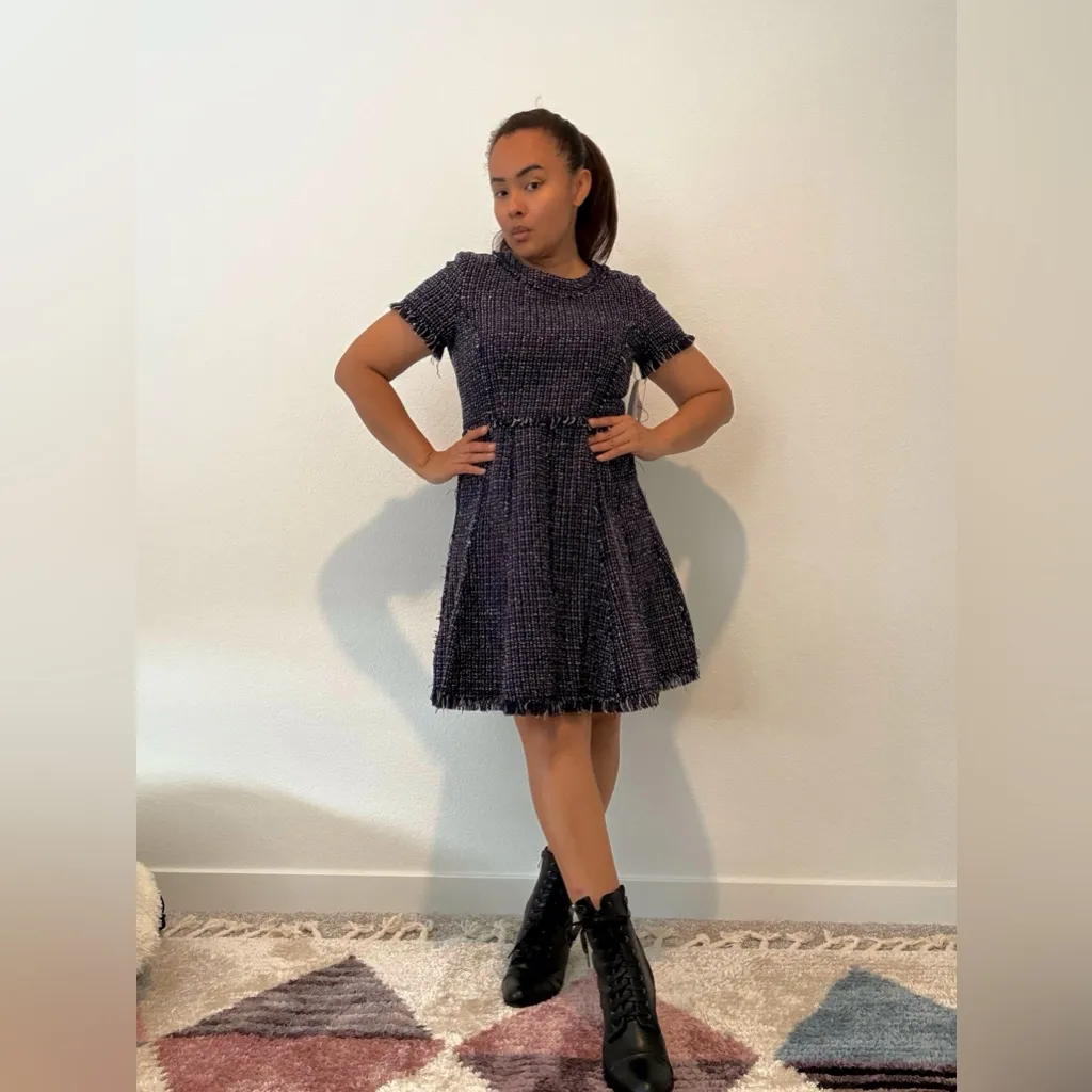 Eliza J Black Tweed Mini Dress - Image 10