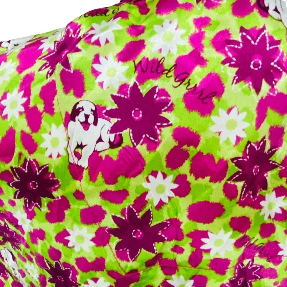 Vintage Fun And Attitude Big Dogs Satin Wild Girl Pajama Set Medium - Image 3