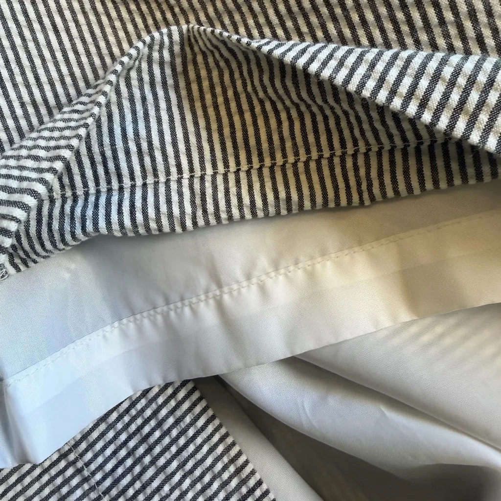 Lauren James Seersucker Skirt XS Blue White Elastic Waist Collegiate - Image 5