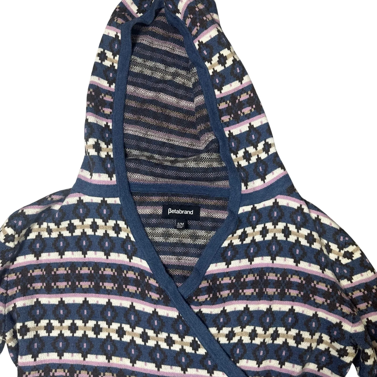 Betabrand Wrap Hoodie Sweater Wool Blend - Image 2