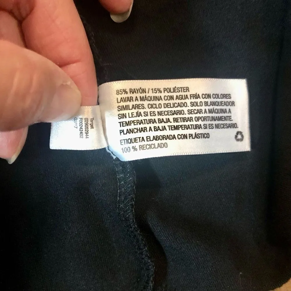 Ingrid & Isabel Women’s Black Maternity Dress Peek Cold Shoulder Size Large - Image 9