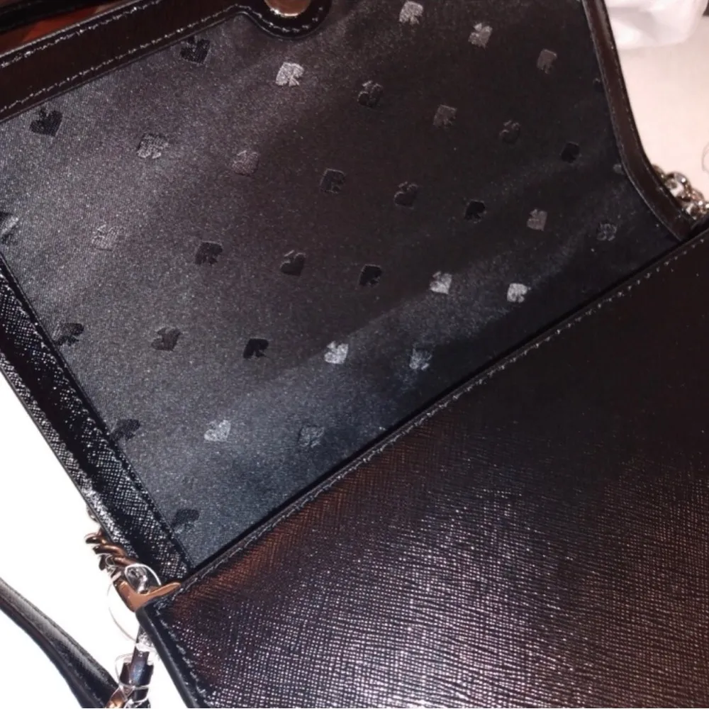 Kate Spade Cameron Convertible Crossbody Black with Multi-Colored Dots - Image 4