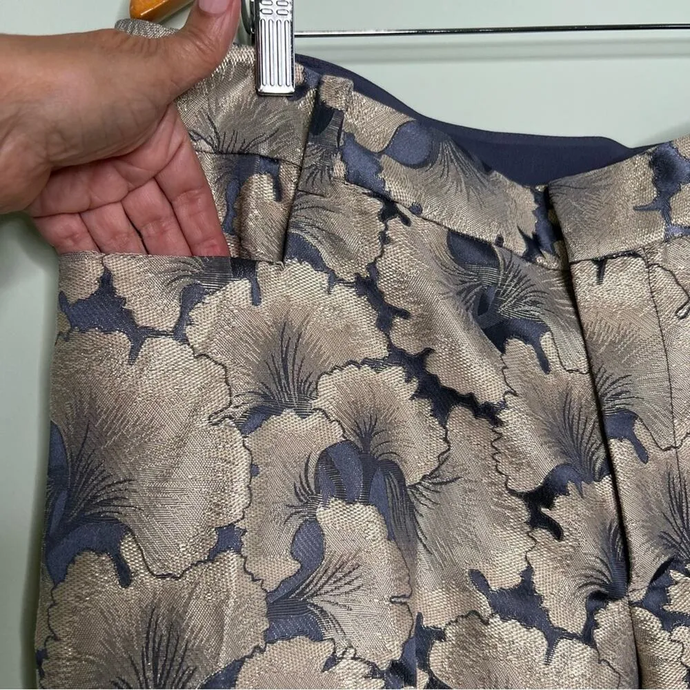 Eloquii Gold Grey Kady Fit Brocade Metallic Pants Grey and Gold Size 16 - Image 10