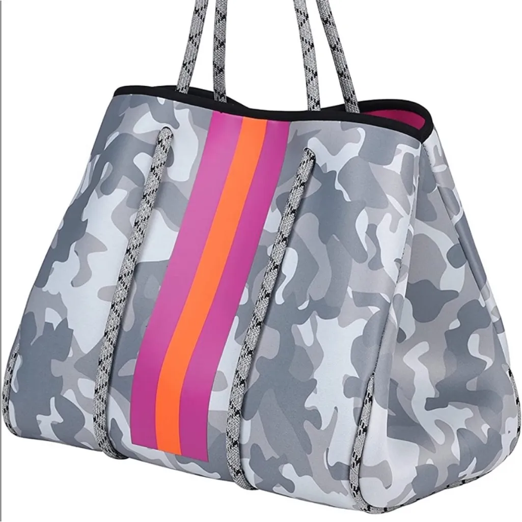 Camo neoprene tote Gray - Image 2