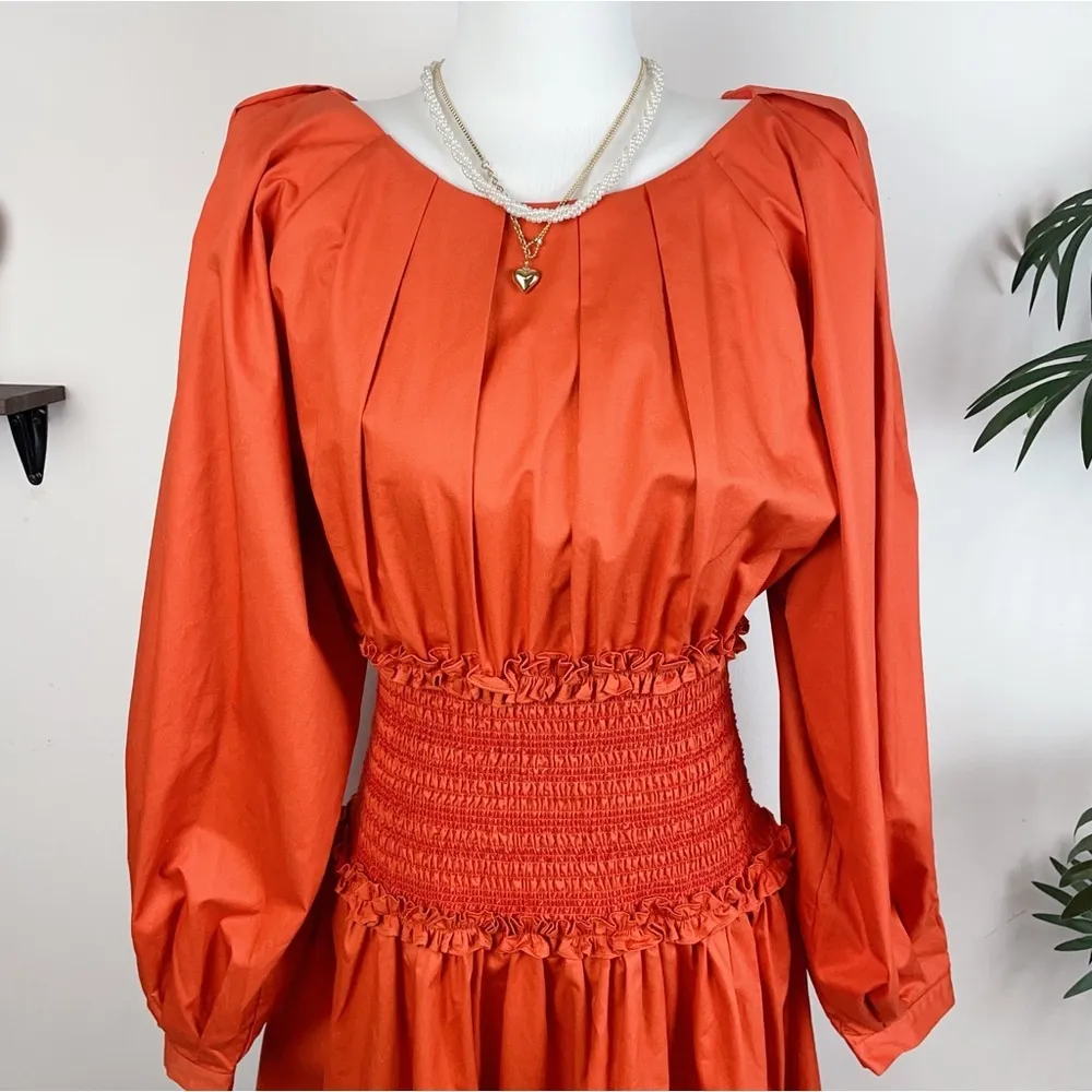 En Saison Esme Midi Dress in Sienna Red - Image 2