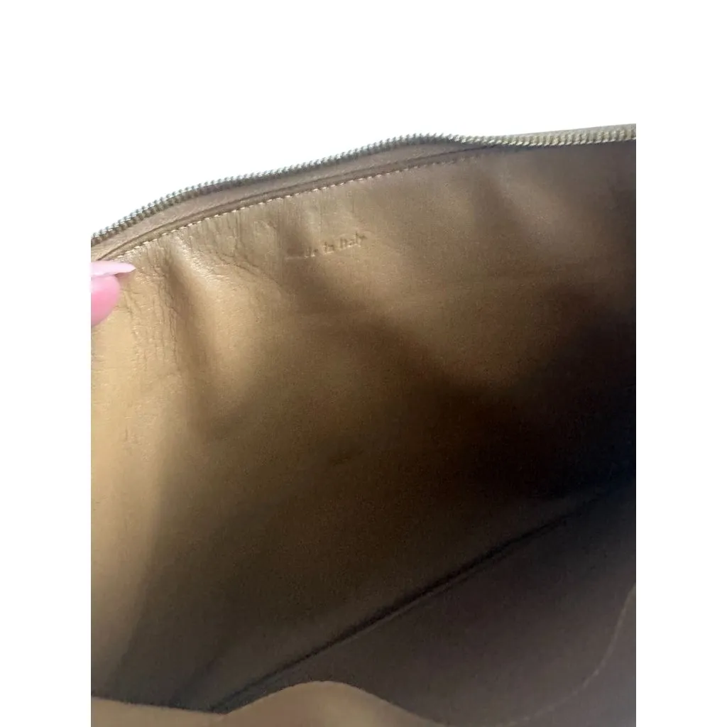 CELINE Colorblock Envelope Logo Leather Clutch Zip Handbag - Image 7