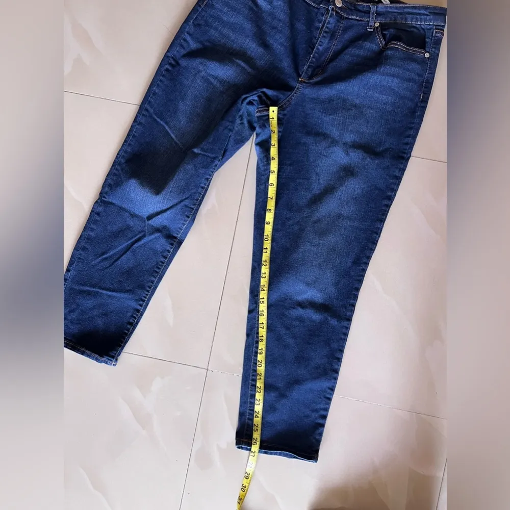 Womens Nine‎ West Slim Boyfriend 14 Dark Wash Denim Jeans Blue - Image 7