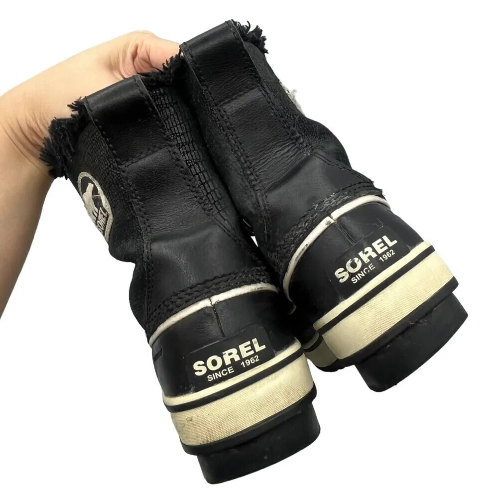 Sorel Tivoli NL1631-010 Boots Women’s Size 7 Black Waterproof Faux Fur Winter - Image 10