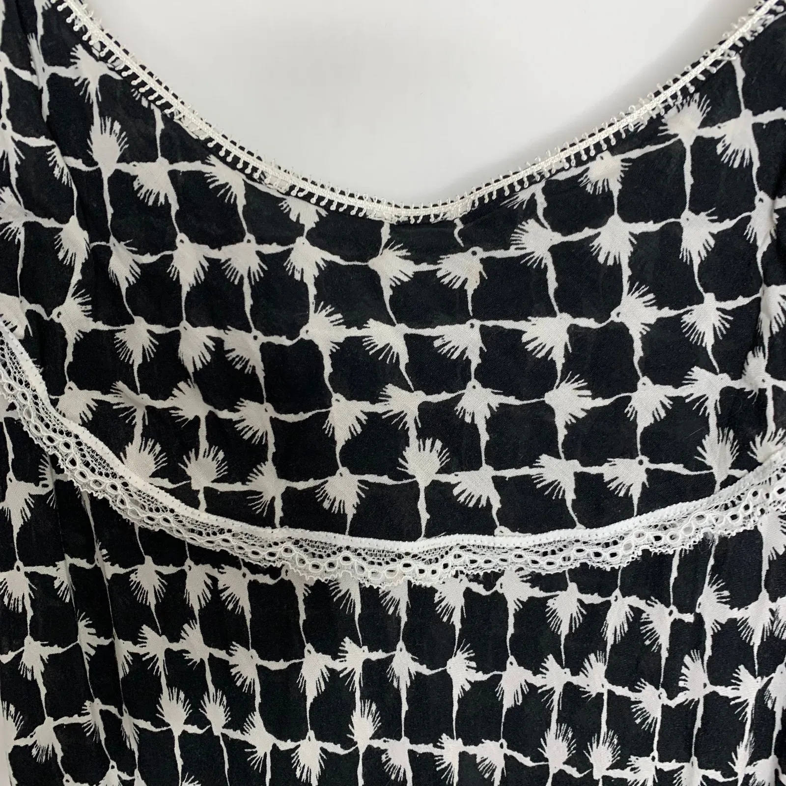 Poupette St Barth Donna Strappy Dress Black Net Tassel Small - Image 12