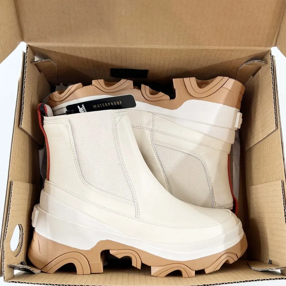 SOREL Brex Chelsea Waterproof Ankle Boots Natural Sea Salt Ivory Cream - Image 11