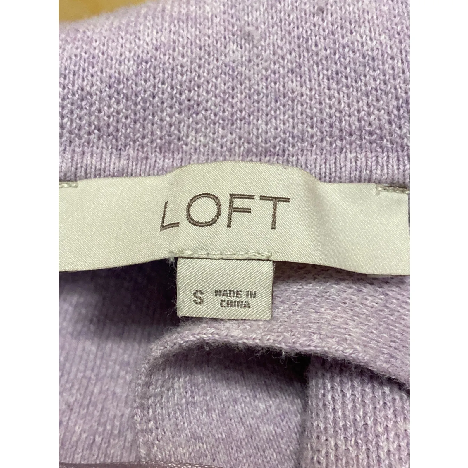 LOFT Women's Purple Long Sleeve Open Front Collared Cardigan Sweater Top Size S - Image 4