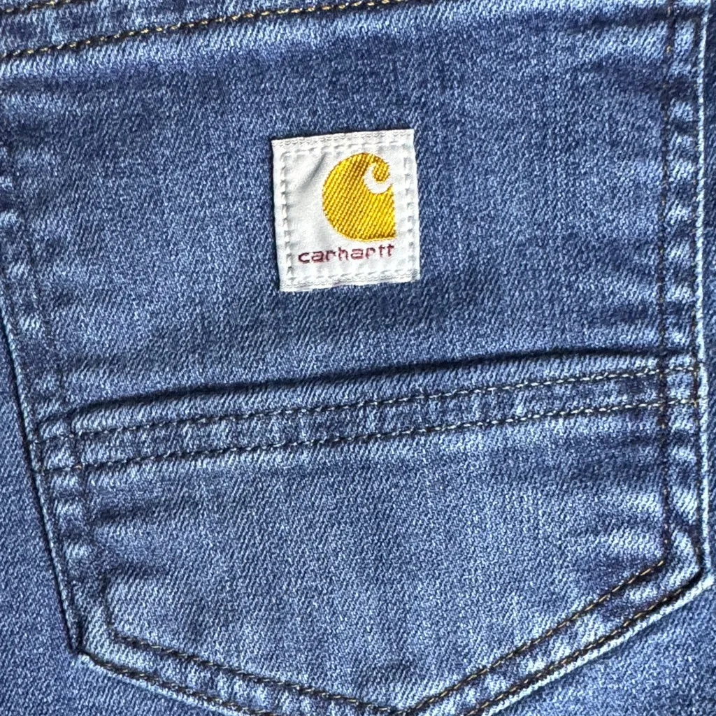 Carhartt Women's Classic Blue Straight Leg Slim Fit Jeans - Image 4