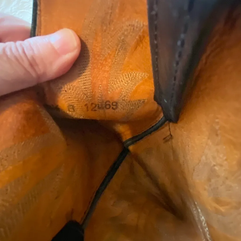 Lucchese 1883 Black Cowboy Boots. Size 9.5. - Image 9