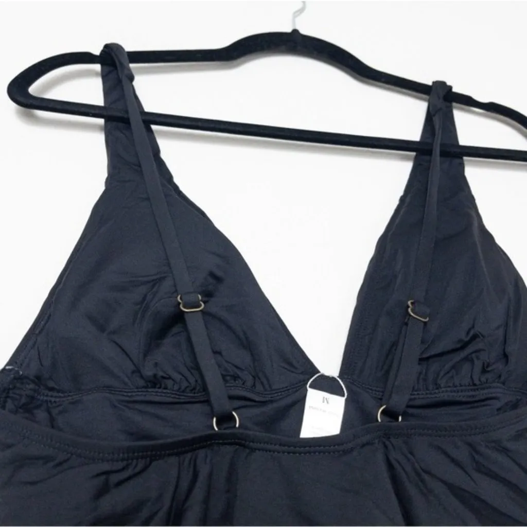 NWT Andie The Sardinia One Piece Swimsuit M Black Vneck Flat - Image 10