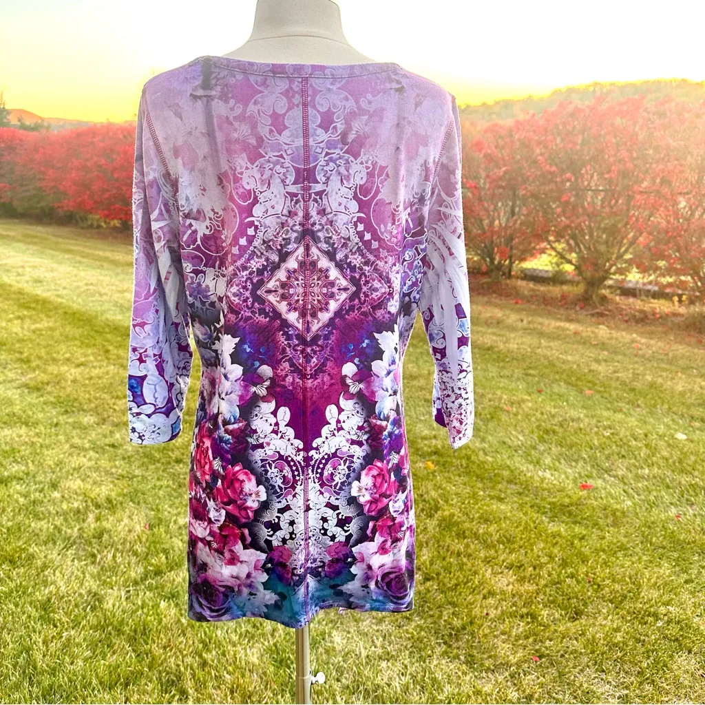 Live and Let Live Purple Tunic Top - Image 9