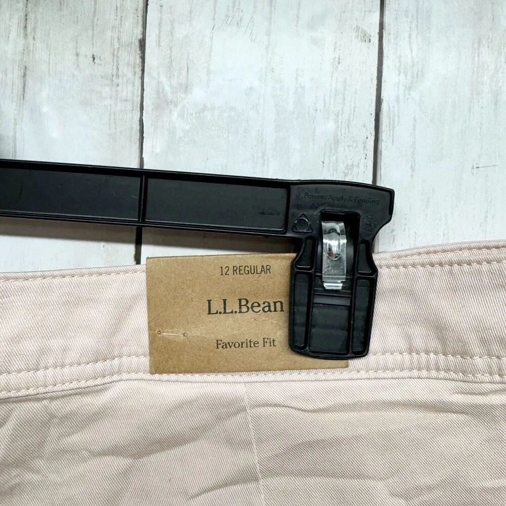 L.L Bean Pants Women Size 12R Favorite Fit Classic Slimming Pink Cotton Jean NWT - Image 4