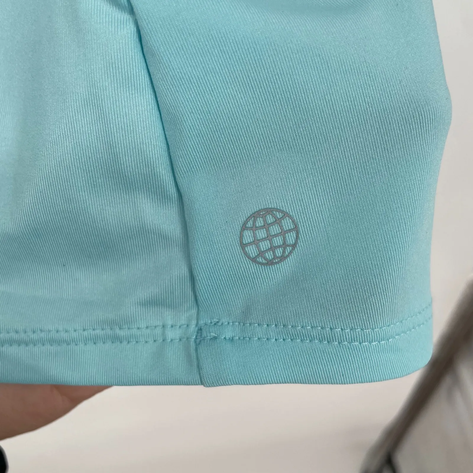 Adidas Womens Golf Shirt Sz S Light Blue Sleeveless Quarter Zip Athletic Polo - Image 5