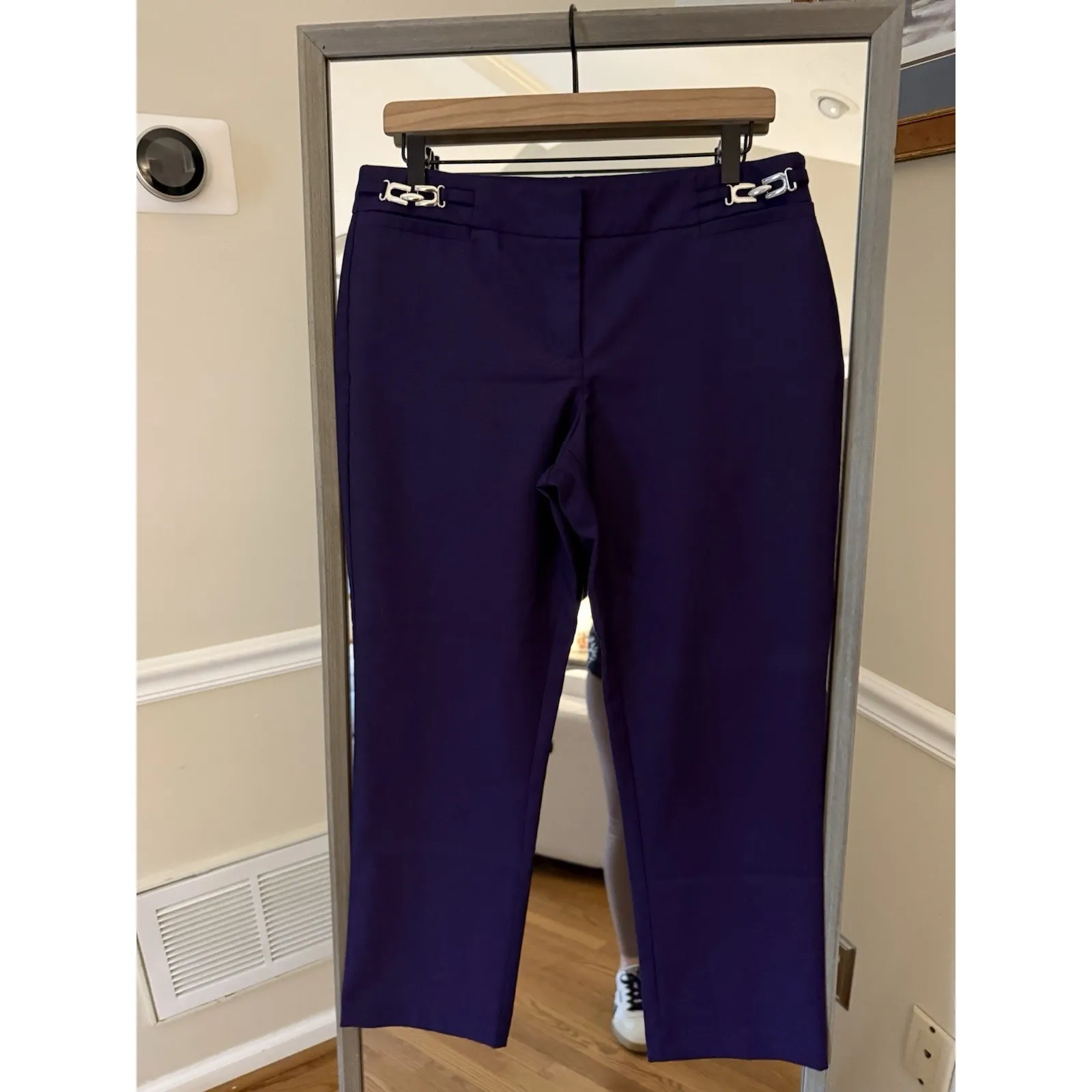 7th‎ Avenue Design Studio New York & Company Women Blue Dress Pants 8 Tall Purple - Image 2