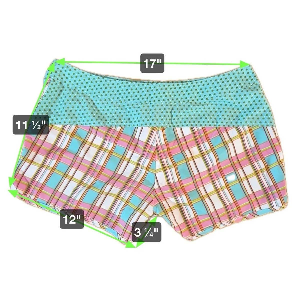 Venus‎ Lascana Women's Plaid Board Shorts 10 Lightweight Multicolor - Image 4