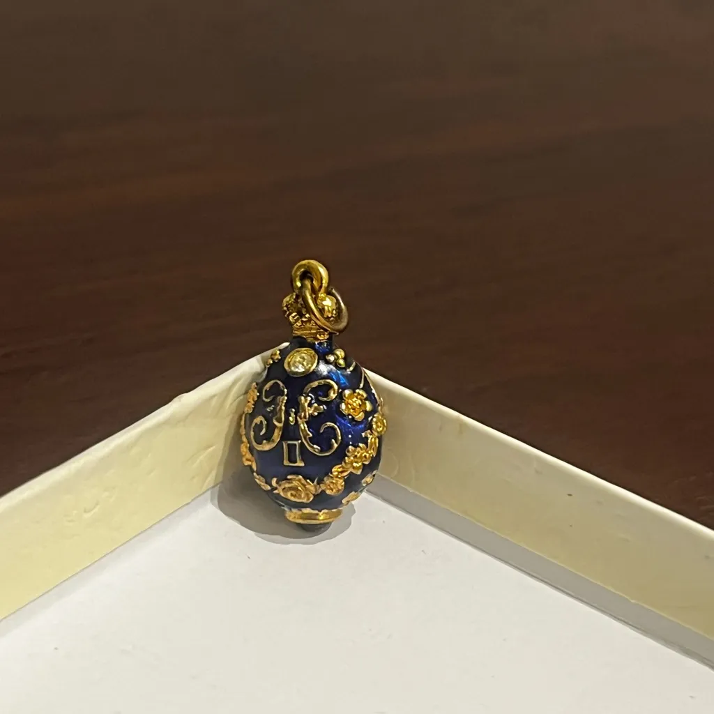 Imperial Fabergé Russian Egg Blue - Image 2
