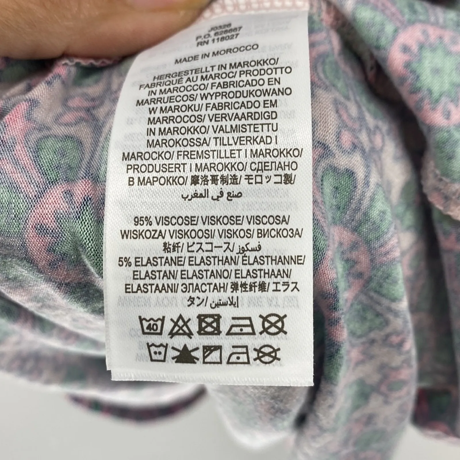 Boden Amelie Jersey Dress Milkshake Flora Tile summer lightweight size 4 long Pink - Image 10