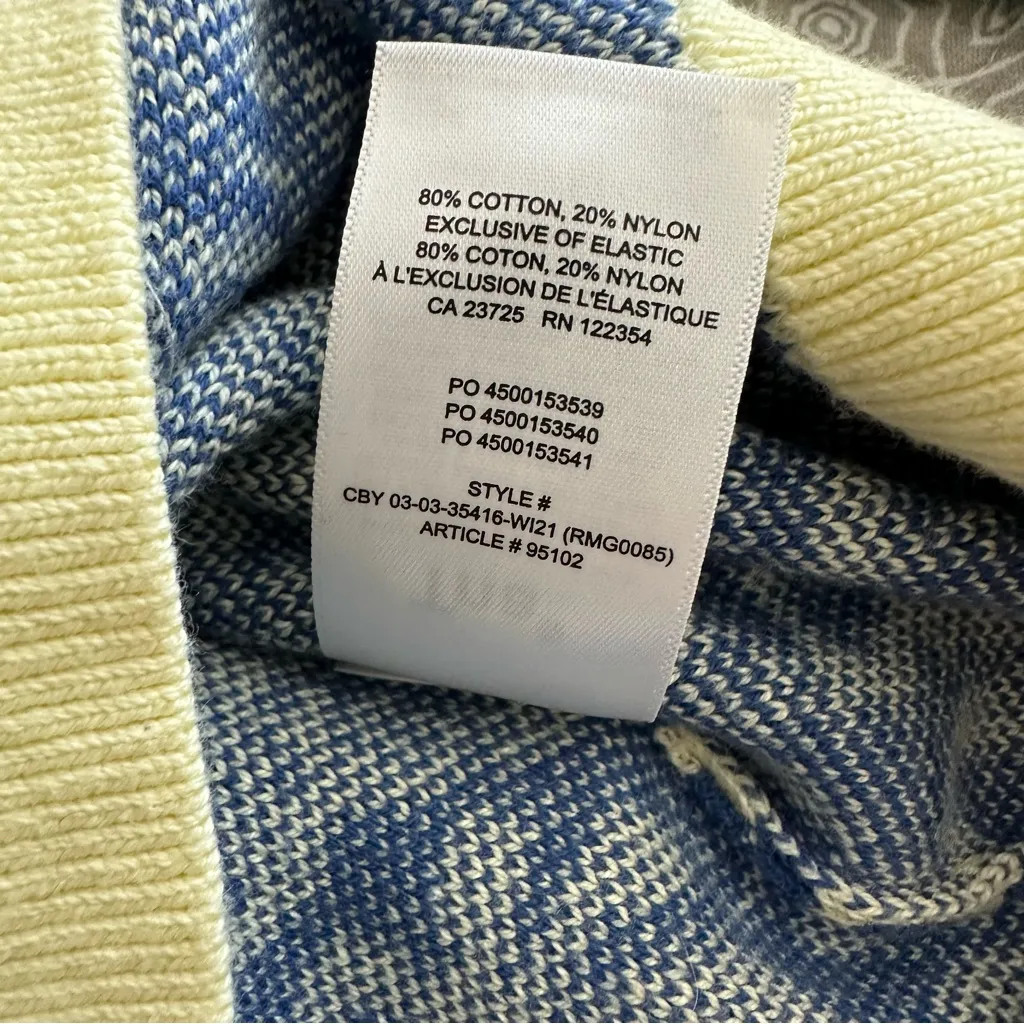 Aritzia TNA Floral Crewneck Sweater Oversized Revel Retro Groovy Pattern Size S Blue - Image 8