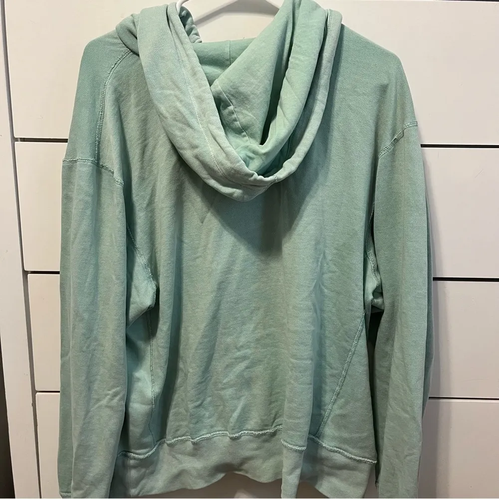 Champion Teal Distressed Sweatshirt Hoodie - Image 3