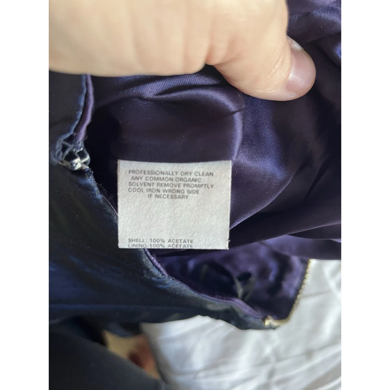 Jessica McClintock for Gunne Sax Blue Glitter Strapless Formal Dress Size 3 - Image 11