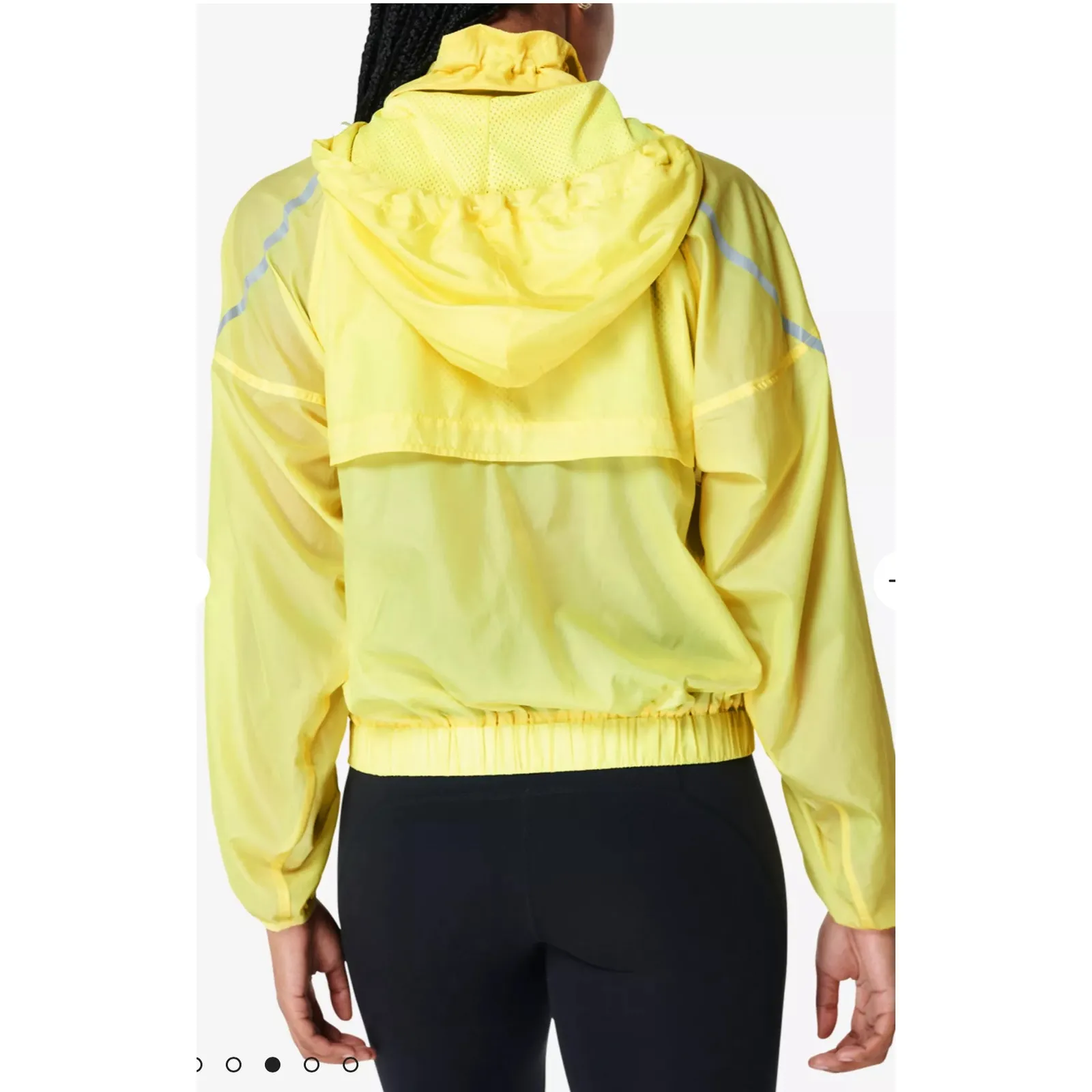 Sweaty Betty Pack Away Hooded Jacket in Yellow Water Lilly‎ Size Small - Image 3